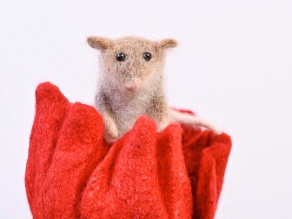 Чудесная мышка-малютка в тюльпане! | Ярмарка Мастеров - ручная работа, handmade