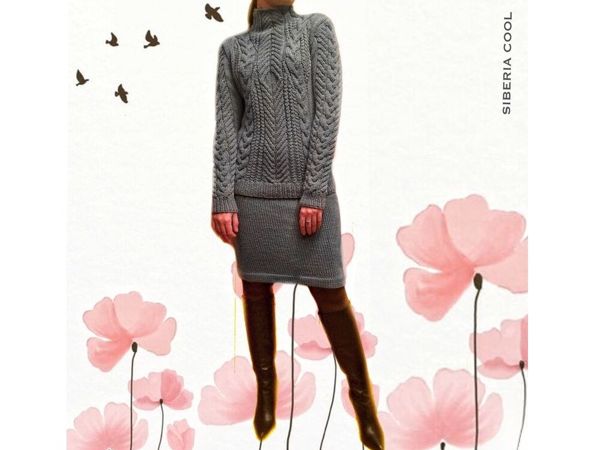 Костюм женский Лазурь (свитер и юбка) | Ярмарка Мастеров - ручная работа, handmade
