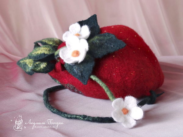 Валяем детский рюкзачок «Клубничка» | Ярмарка Мастеров - ручная работа, handmade