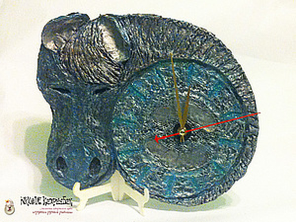 МК Конь стальной. Часы в технике папье-маше . | Ярмарка Мастеров - ручная работа, handmade