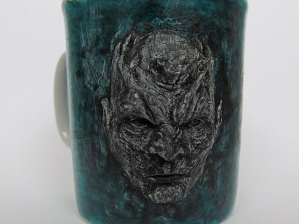 Sculpting and Decorating a King Night Relief on a Cup | Livemaster - handmade