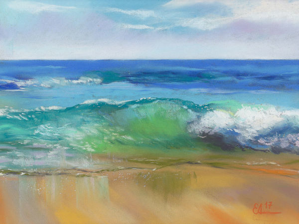 Как нарисовать море — 7 пошаговых морских пейзажей карандашами и красками