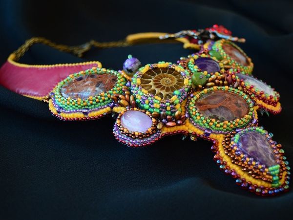 Колье «Паутина времени» | Ярмарка Мастеров - ручная работа, handmade