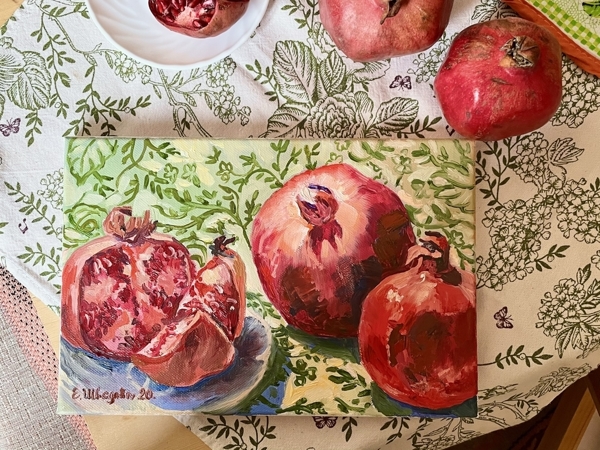 Новый вкусный натюрморт для тех, кто любит гранаты! | Ярмарка Мастеров - ручная работа, handmade