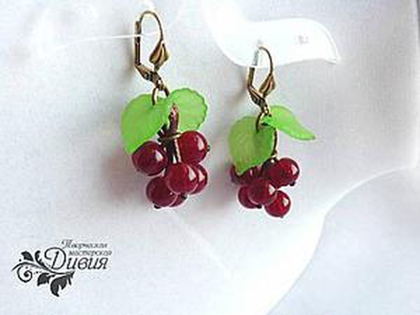Making Berry Earrings Without Pins | Livemaster - handmade