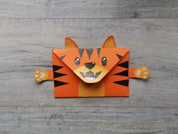 Делаем конверт «Тигренок» | Ярмарка Мастеров - ручная работа, handmade