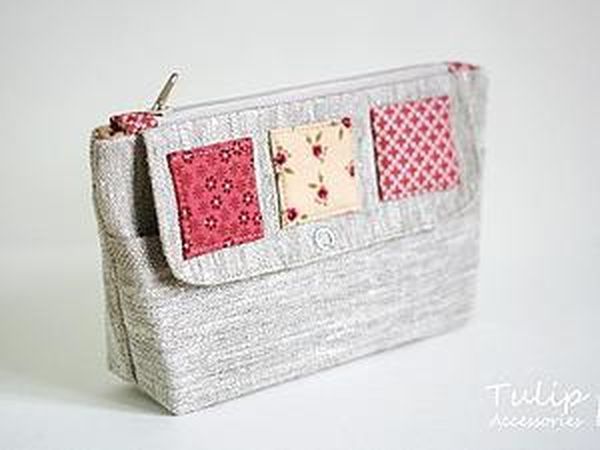 Sewing A Linen Cosmetic Bag with Two Compartments | Livemaster - handmade