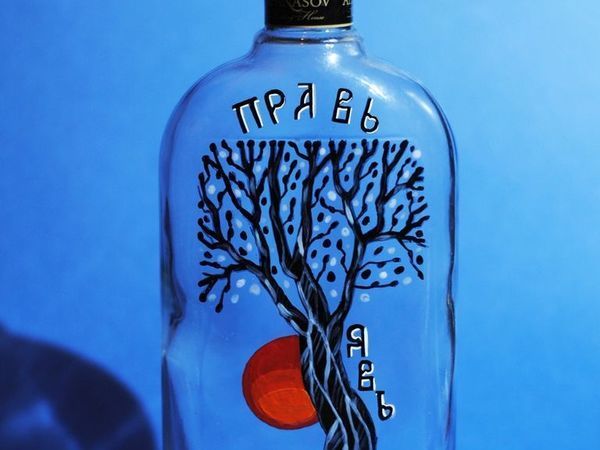 Painting a Bottle with The Tree of Life Image | Livemaster - handmade