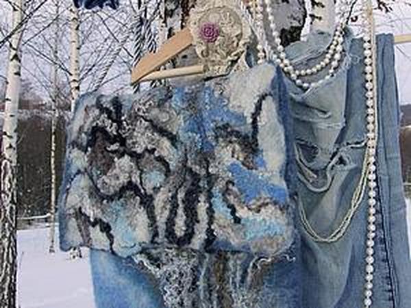 Зимняя небесная джинса... | Ярмарка Мастеров - ручная работа, handmade