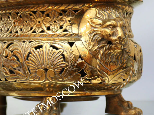 РАРИТЕТИЩЕ Кашпо старинное антикварное лев латунь бронза Бельгия 11 | Ярмарка Мастеров - ручная работа, handmade