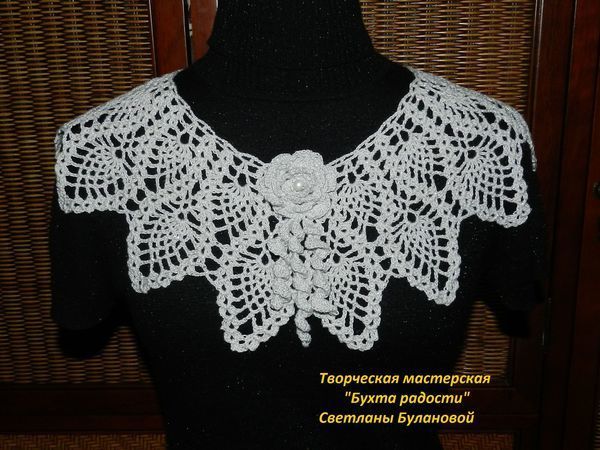 Можно заказывать белые воротнички из ириса с люрексом! | Ярмарка Мастеров - ручная работа, handmade