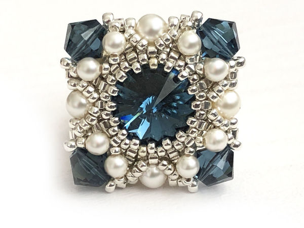 Создаем кольцо из бисера и кристаллов Swarovski «Реноме» | Ярмарка Мастеров - ручная работа, handmade