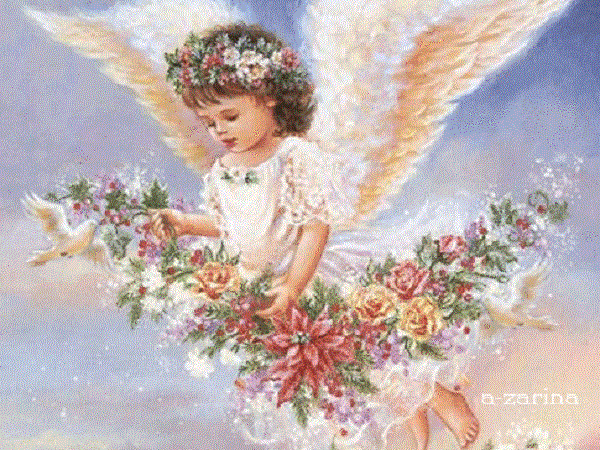 Ангел Хранитель с детьми, икона под старину, 23 х 17 см