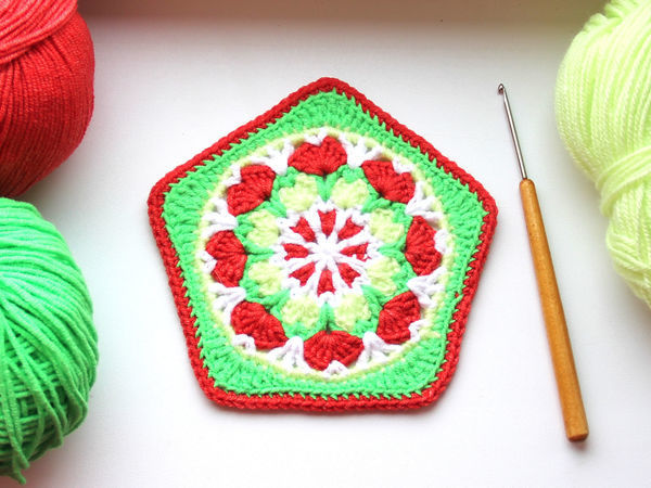 Мотив крючком «Рождество» | Ярмарка Мастеров - ручная работа, handmade