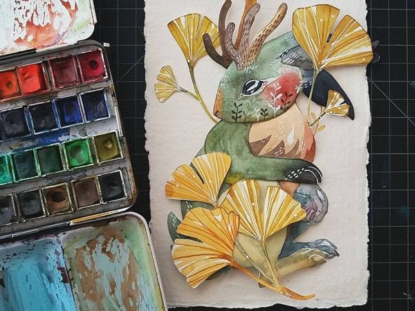 Акварельные папертоли Ликки Кёрк | Ярмарка Мастеров - ручная работа, handmade