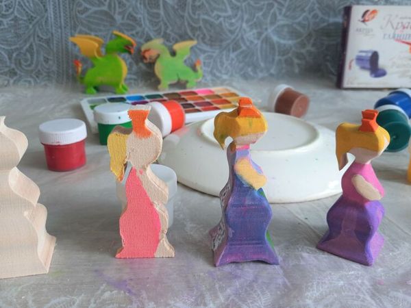 Принцесса: роспись деревянной фигурки | Ярмарка Мастеров - ручная работа, handmade