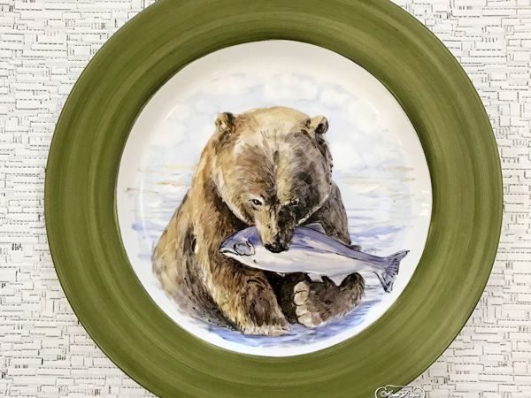 Тарелки на стену Фауна Камчатки | Ярмарка Мастеров - ручная работа, handmade