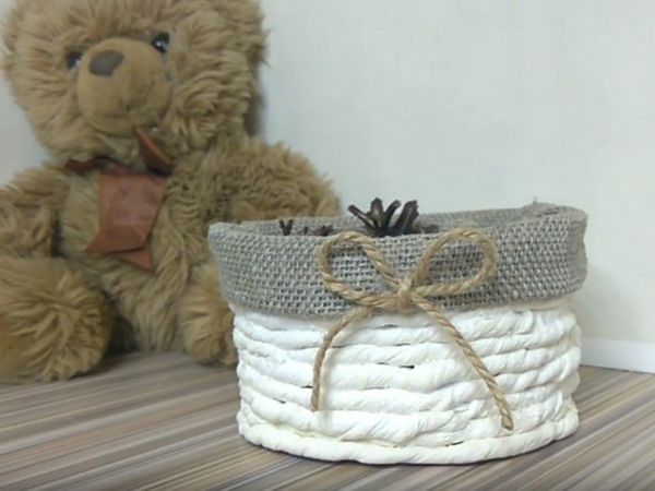 Мастерим корзинку из бумажных полотенец | Ярмарка Мастеров - ручная работа, handmade