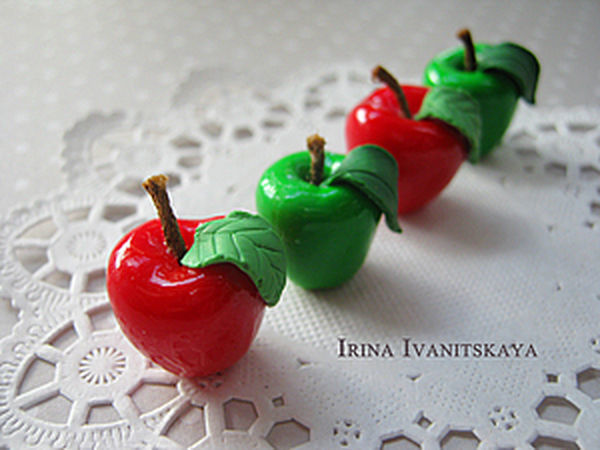 Quick and Easy: Apples of Polymer Clay | Livemaster - handmade