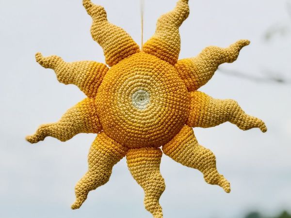 Crochet Sun Interior Pendant | Livemaster - handmade