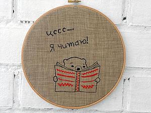 Как легко оформить работу в стиле «Hoop Art» | Ярмарка Мастеров - ручная работа, handmade