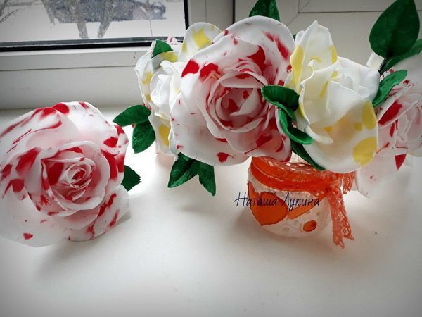 Создаем мраморную розу из фоамирана | Ярмарка Мастеров - ручная работа, handmade