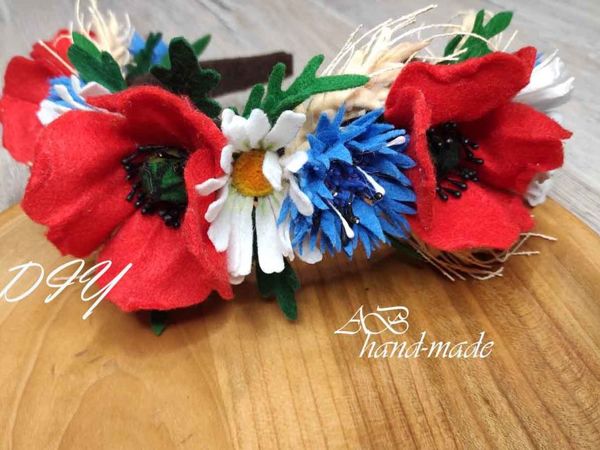 Мастер-класс: венок из полевых цветов | Ярмарка Мастеров - ручная работа, handmade