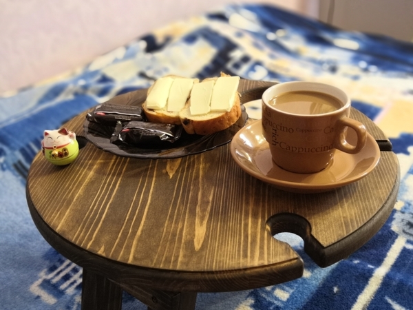 Винный столик можно использовать, например, как кофейный | Ярмарка Мастеров - ручная работа, handmade