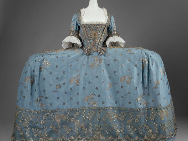 Exquisite Beatings Embroidery on Robe a la Francaise, 1750, Great Britain | Ярмарка Мастеров - ручная работа, handmade