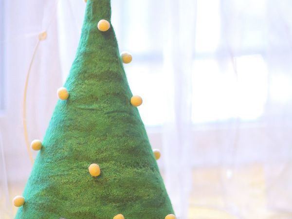 Мастерим валяную ёлку к Новому году | Ярмарка Мастеров - ручная работа, handmade