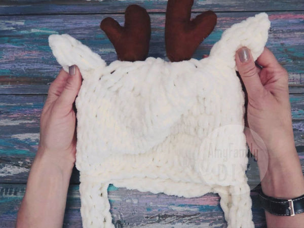 Видеоурок: шапка с ушками без спиц | Ярмарка Мастеров - ручная работа, handmade