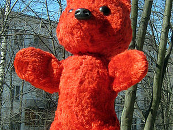 Реставрация красного советского мишки. | Ярмарка Мастеров - ручная работа, handmade