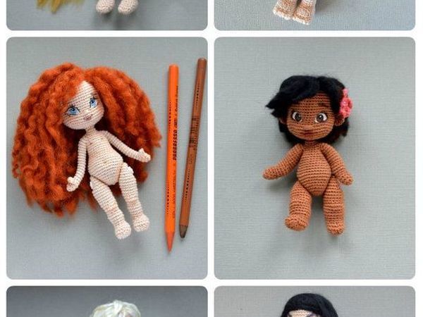 Как связать каркасное тело для куклы крючком, описание
