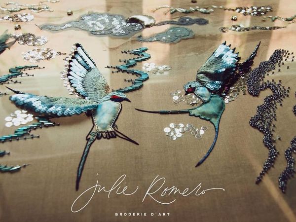 Вышитая работа «Ночной полет» Julie Romero | Ярмарка Мастеров - ручная работа, handmade