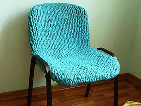 Winterizing a Chair: How to Knit a Fleece Cover | Livemaster - handmade