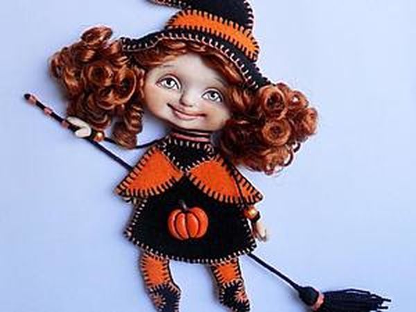 A Witch Called Pumpkin: A DIY on Creating a Doll Brooch | Livemaster - handmade