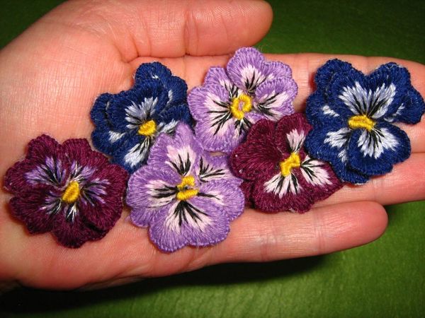 Volume Violets Embroidery | Ярмарка Мастеров - ручная работа, handmade