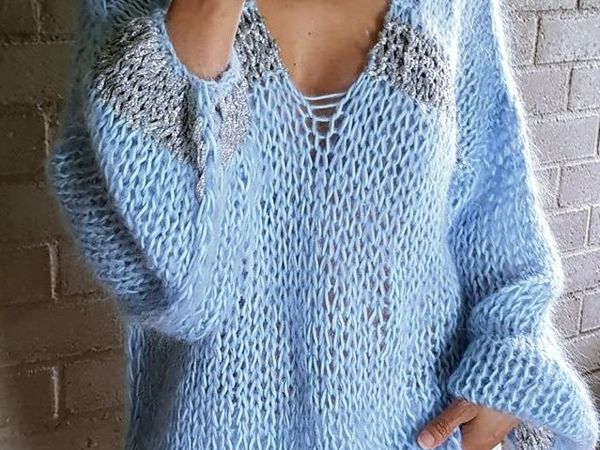 Нежнейший свитер из мохера со скидкой 20% | Ярмарка Мастеров - ручная работа, handmade