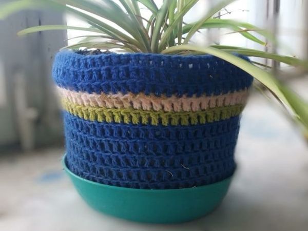 Вязаные кашпо | Ярмарка Мастеров - ручная работа, handmade