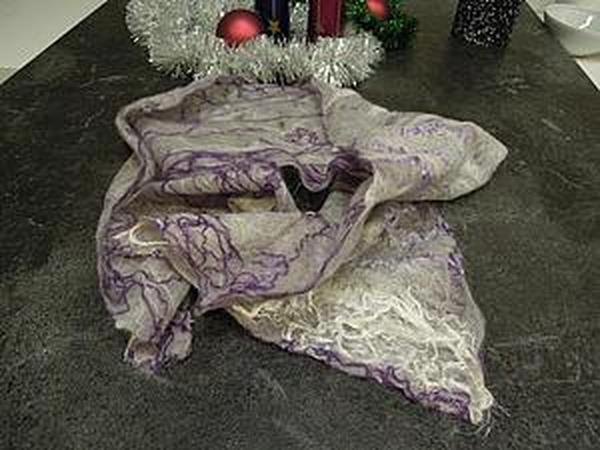 Валяем шарфик-паутинку | Ярмарка Мастеров - ручная работа, handmade