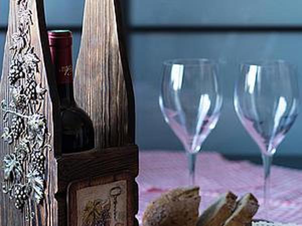 Мастер-класс: декорируем винный короб «Виноградная лоза»