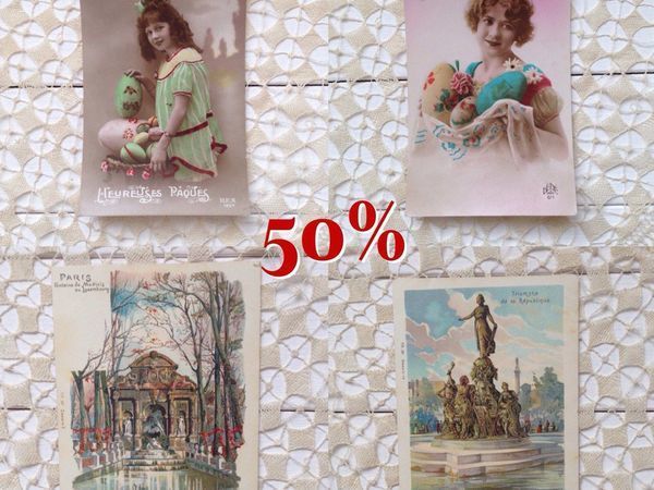 !РАСПРОДАЖА!Старинные французские открыточки | Ярмарка Мастеров - ручная работа, handmade