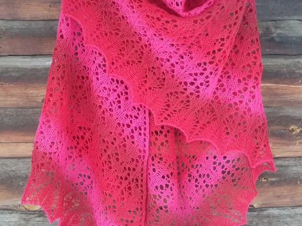 Шаль Малиновое вино | Ярмарка Мастеров - ручная работа, handmade
