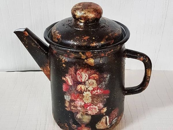 Новый МК! «Старинный кофейник» декупаж | Ярмарка Мастеров - ручная работа, handmade