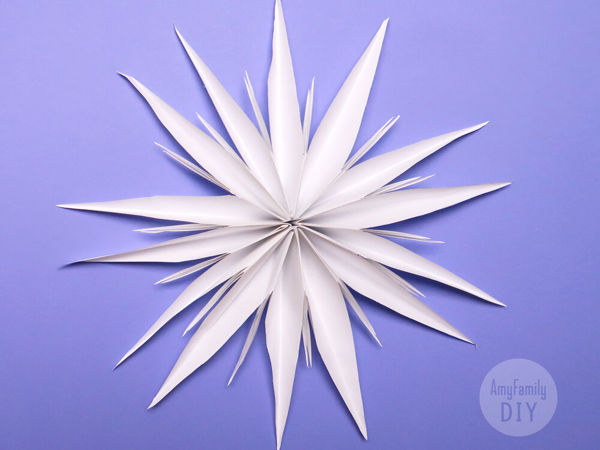 3D снежинки из бумаги