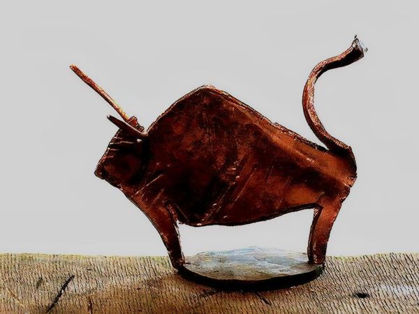 Поделка к Новому году: бык из меди | Ярмарка Мастеров - ручная работа, handmade
