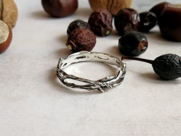 Аукцион с 1 руб. 24 мая в 10.00 серебряное кольцо Ветка | Ярмарка Мастеров - ручная работа, handmade