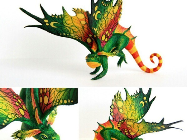 Лепим чудесного дракончика из бархатного пластика | Ярмарка Мастеров - ручная работа, handmade