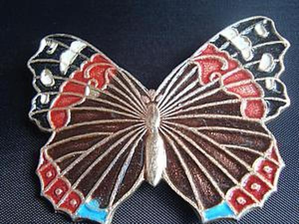 Коллекция винтажных брошек -бабочек.  Адмирал. | Ярмарка Мастеров - ручная работа, handmade