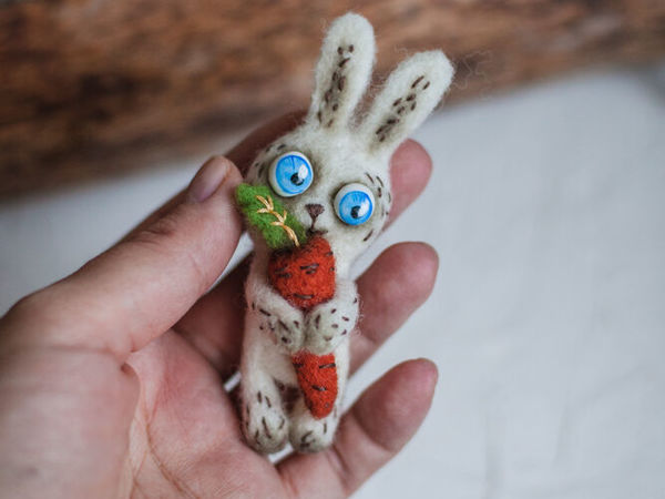 Брошка Зайка из шерсти | Ярмарка Мастеров - ручная работа, handmade Брошка Зайка из шерсти | Ярмарка Мастеров - ручная работа, handmade